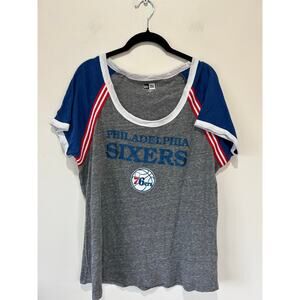 New Era Philadelphia 76ers t shirt womens XL basketball